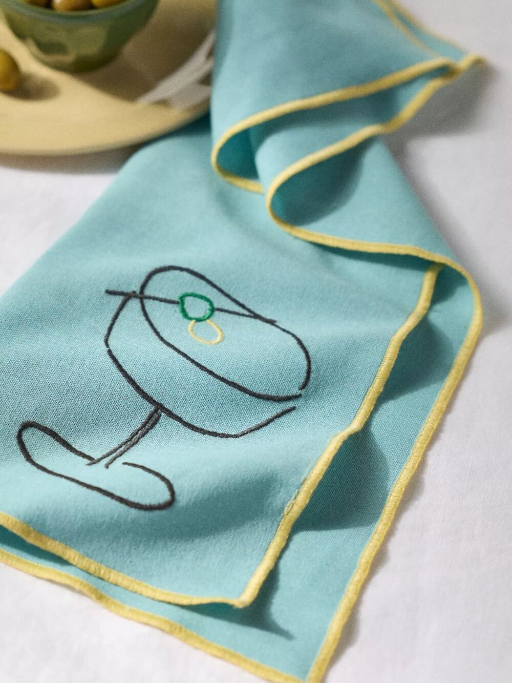 Phthalo Ruth Cotton Napkins, Set of 2 - Anthropologie